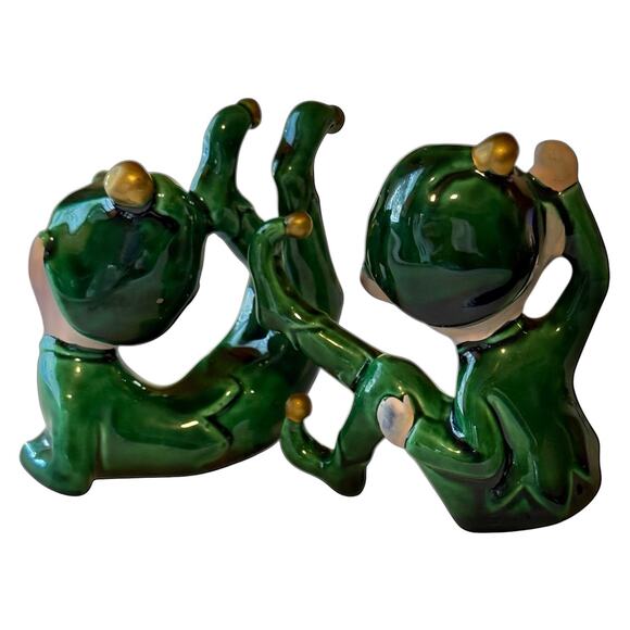 Set of 2 Vintage Lefton E-2347 Playful Whimsical Pixie Christmas Elf Figurines - Picture 14 of 16